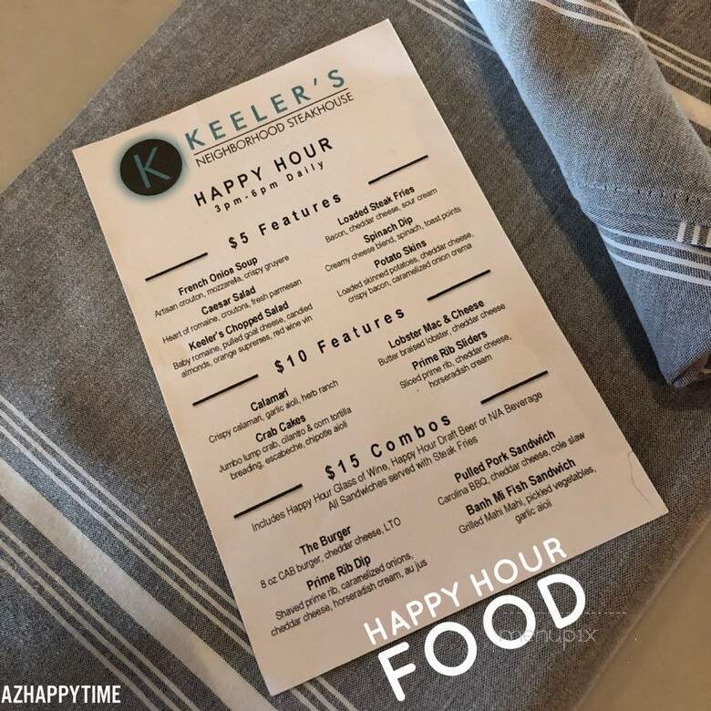 Keeler's Neighborhood Steakhouse - Carefree, AZ menu_pic