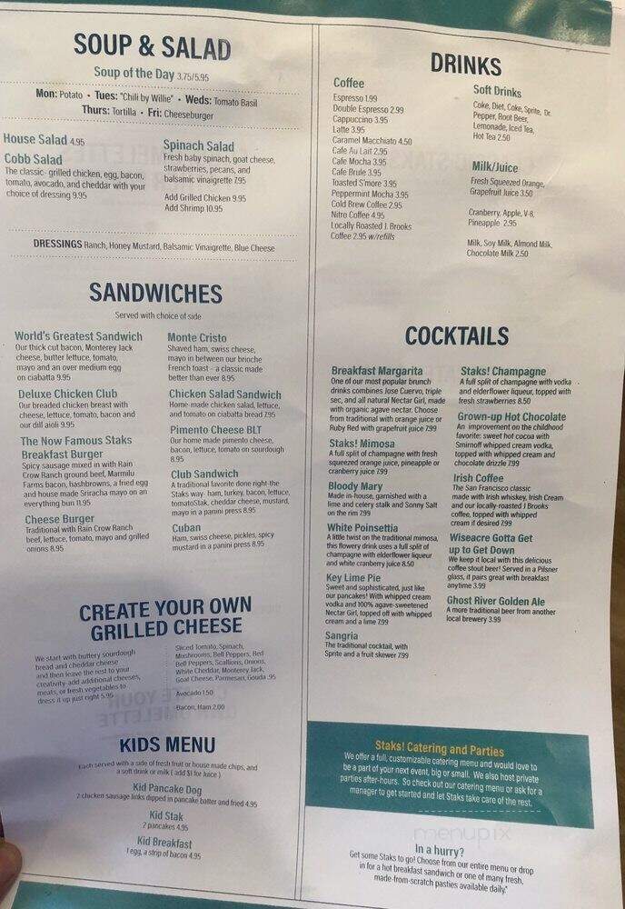 Staks Pancake Kitchen - Germantown, TN menu_pic