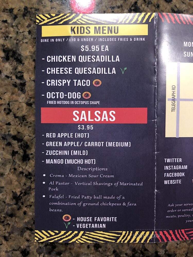 Sabor Mexican & Mediterranean - Brownstown Charter Township, MI menu_pic