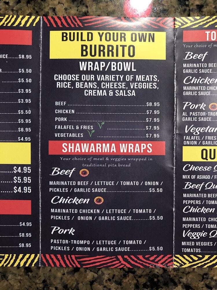 Sabor Mexican & Mediterranean - Brownstown Charter Township, MI menu_pic