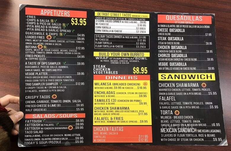 Sabor Mexican & Mediterranean - Brownstown Charter Township, MI menu_pic