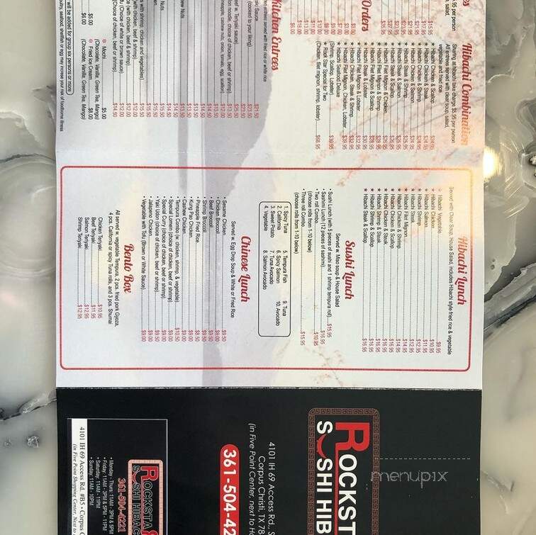 Rockstar Sushi Hibachi - Corpus Christi, TX menu_pic
