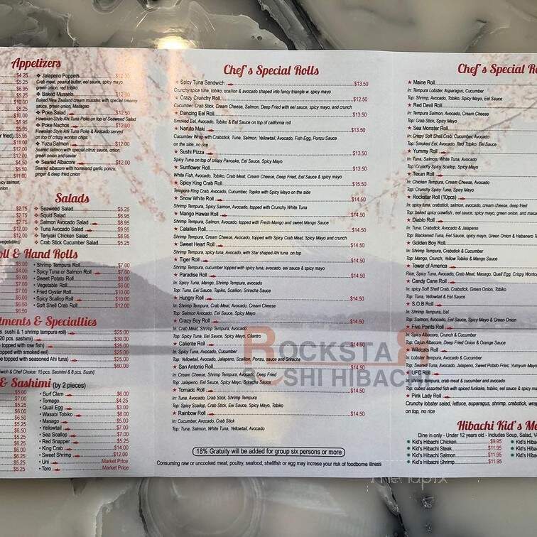 Rockstar Sushi Hibachi - Corpus Christi, TX menu_pic