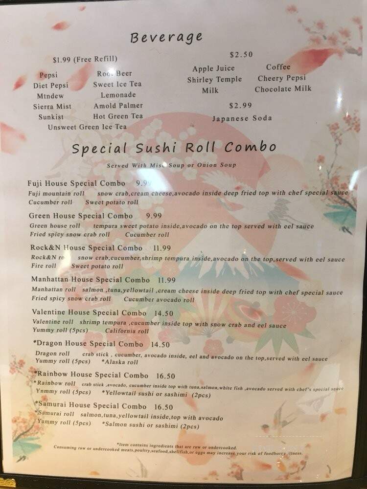 Hayashi Sushi - Murrells Inlet, SC menu_pic