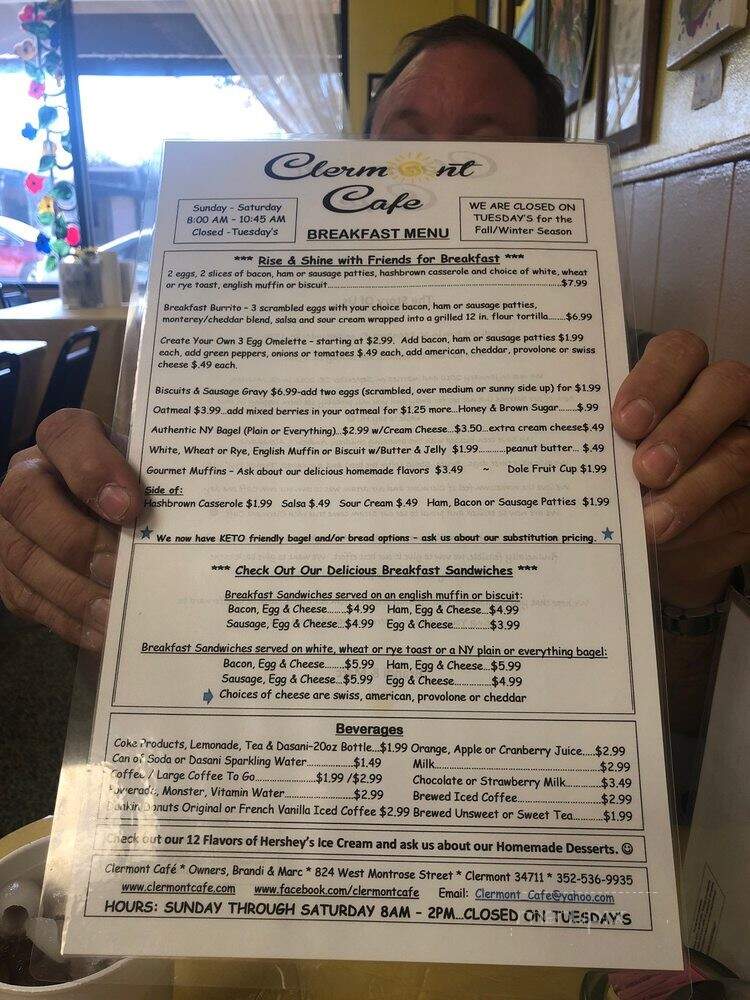 Clermont Cafe - Clermont, FL menu_pic