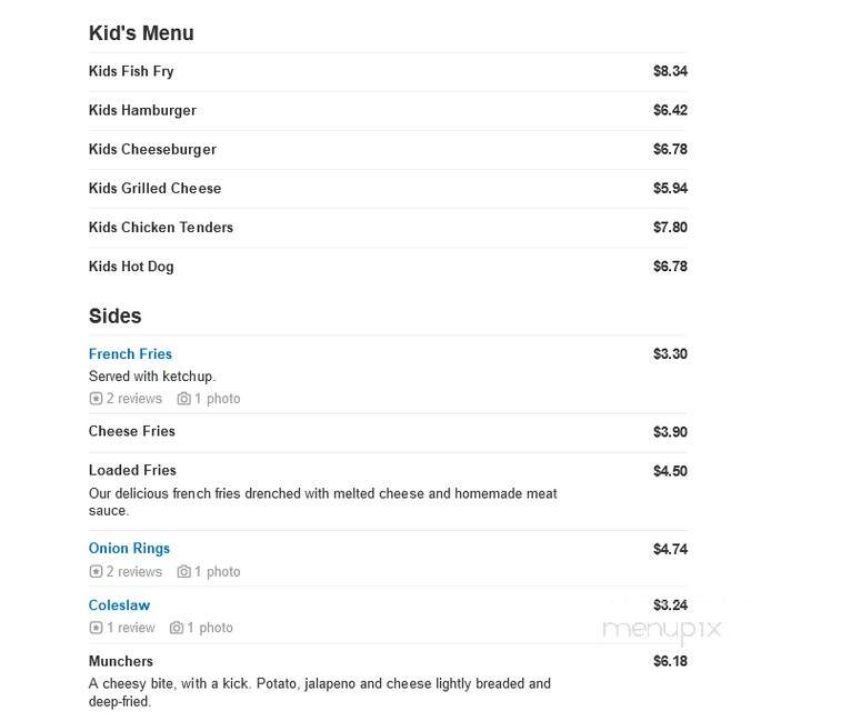 Ted's Fish Fry - Clifton Park, NY menu_pic