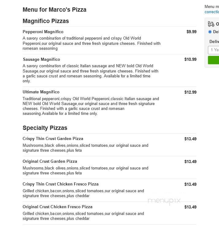 Marco's Pizza - New Brighton, MN menu_pic