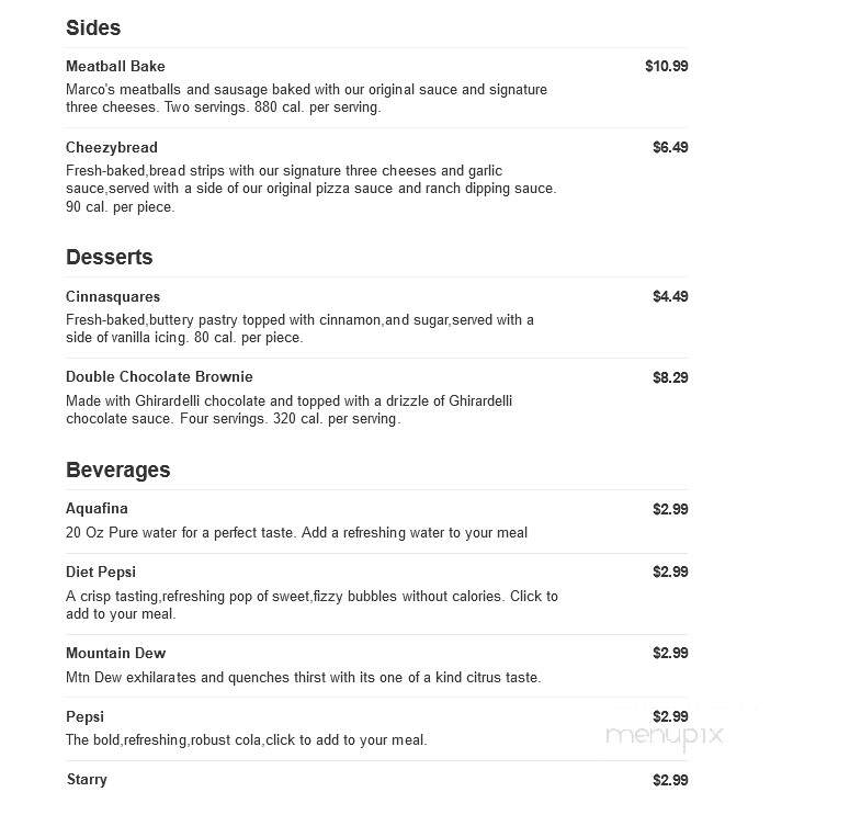 Marco's Pizza - New Brighton, MN menu_pic