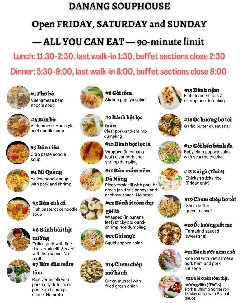 DaNang Souphouse - Richardson, TX menu_pic