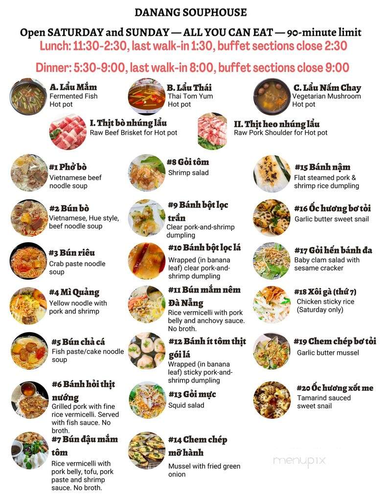 DaNang Souphouse - Richardson, TX menu_pic