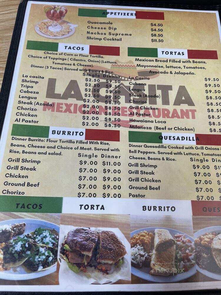 La Casita - Asheboro, NC menu_pic