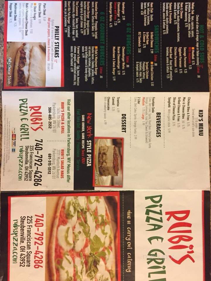 Rubi's Pizza & Grill - Steubenville, OH menu_pic