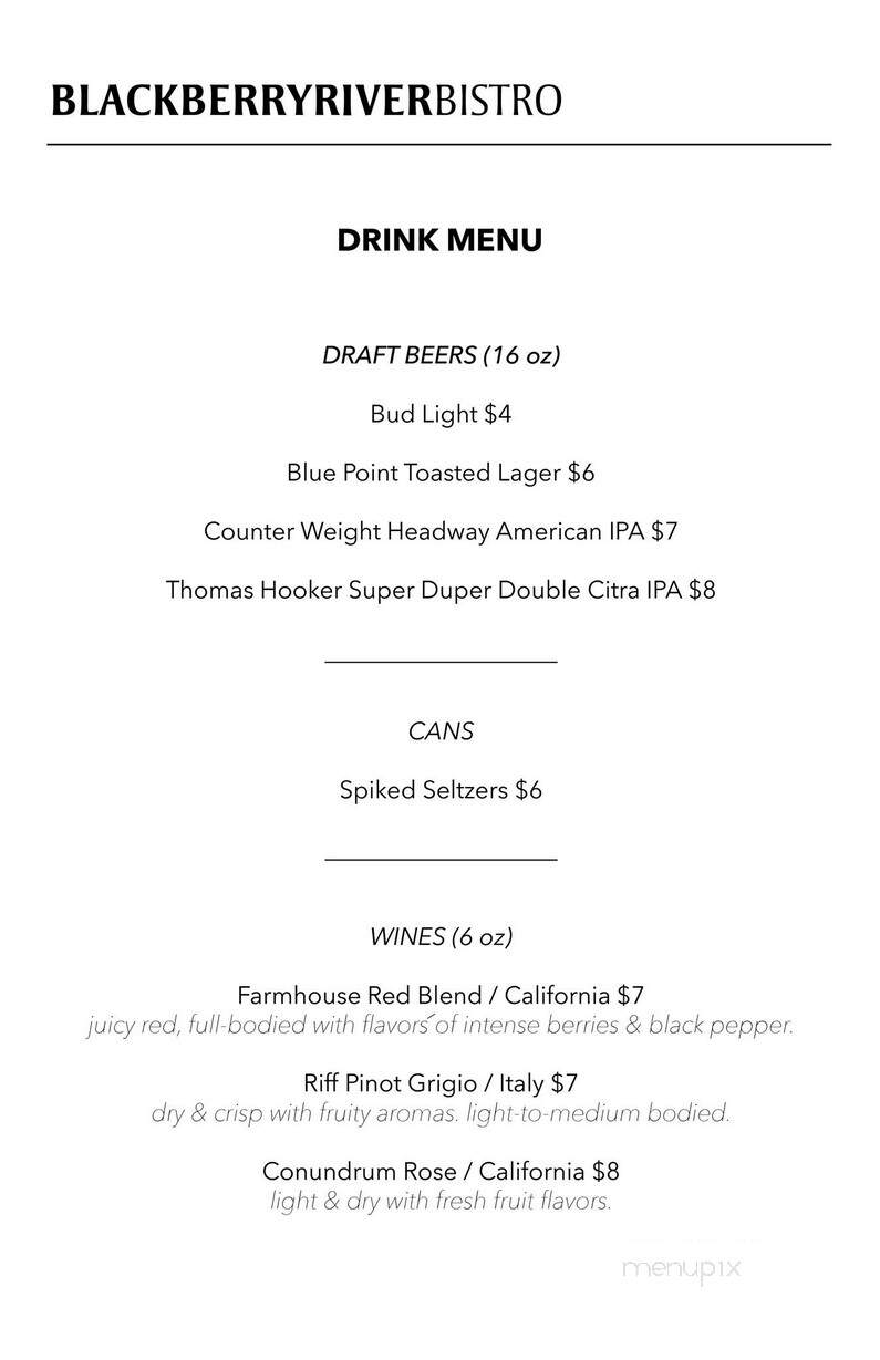 Blackberry River Bistro - Canaan, CT menu_pic