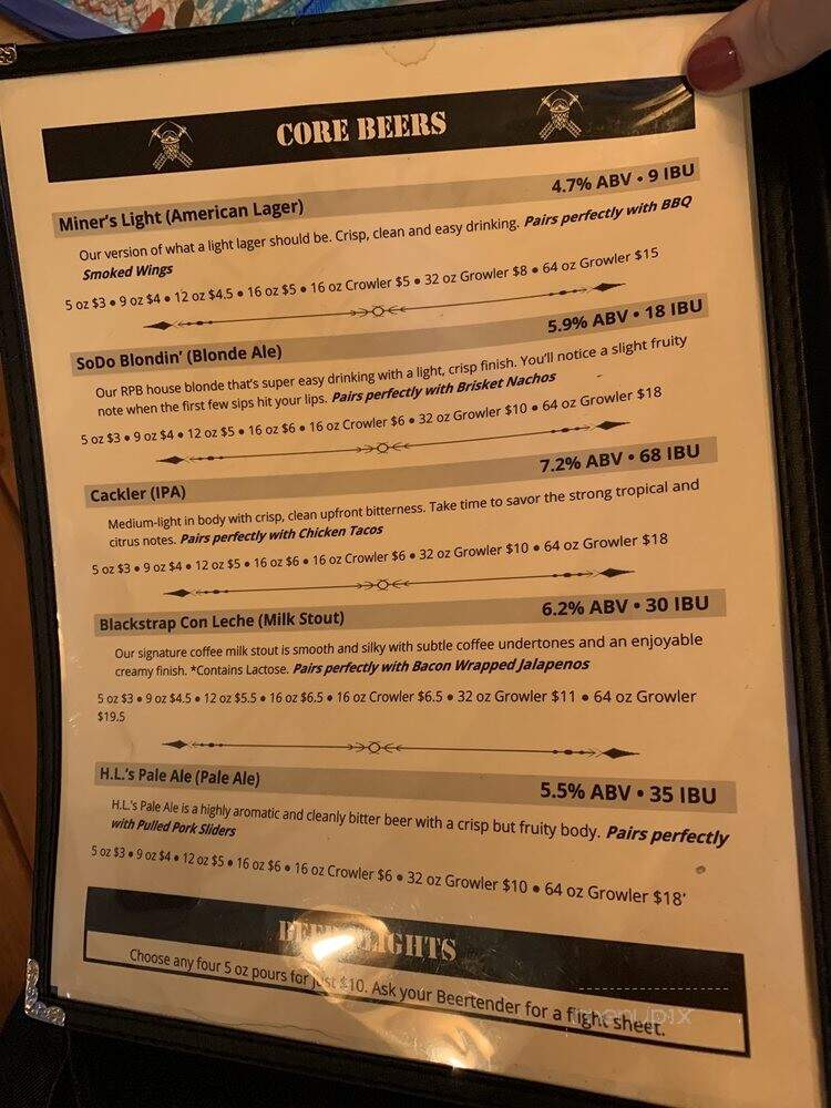 Rockpit Brewing - Orlando, FL menu_pic
