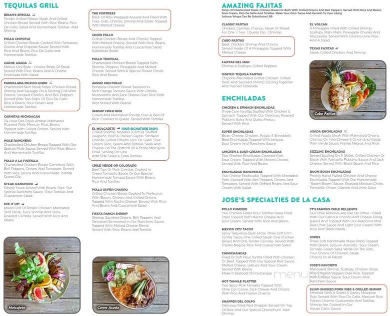 Jose Tequila's - Owings Mills, MD menu_pic