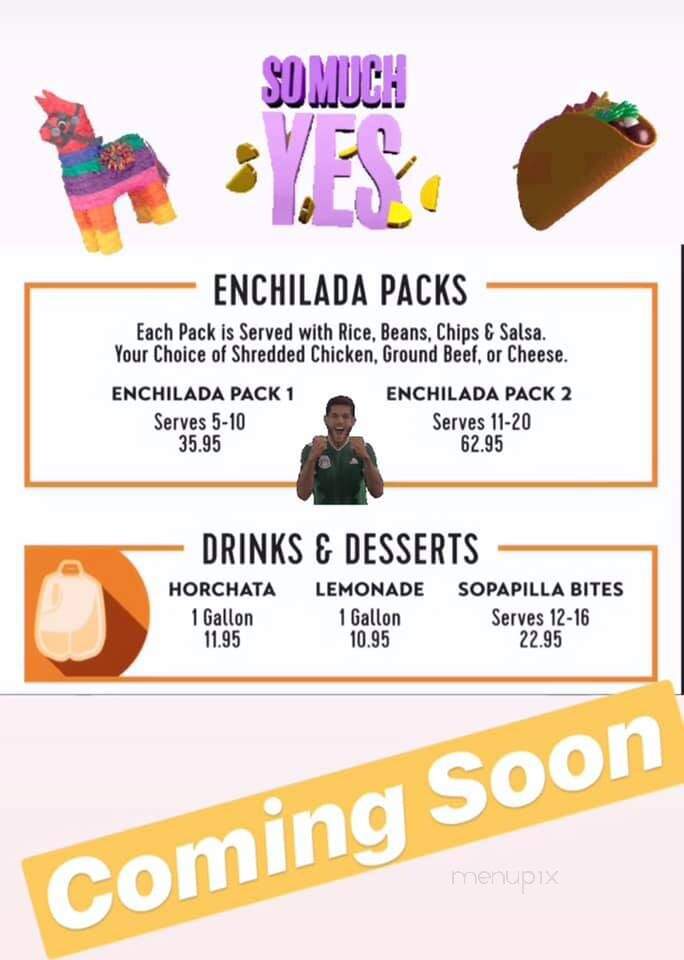 Los Dos Potrillos - Parker, CO menu_pic