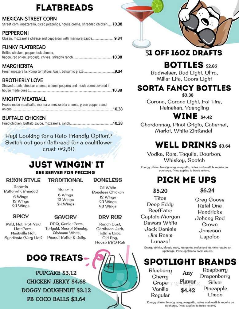 The Sneaky Beagle - Myrtle Beach, SC menu_pic