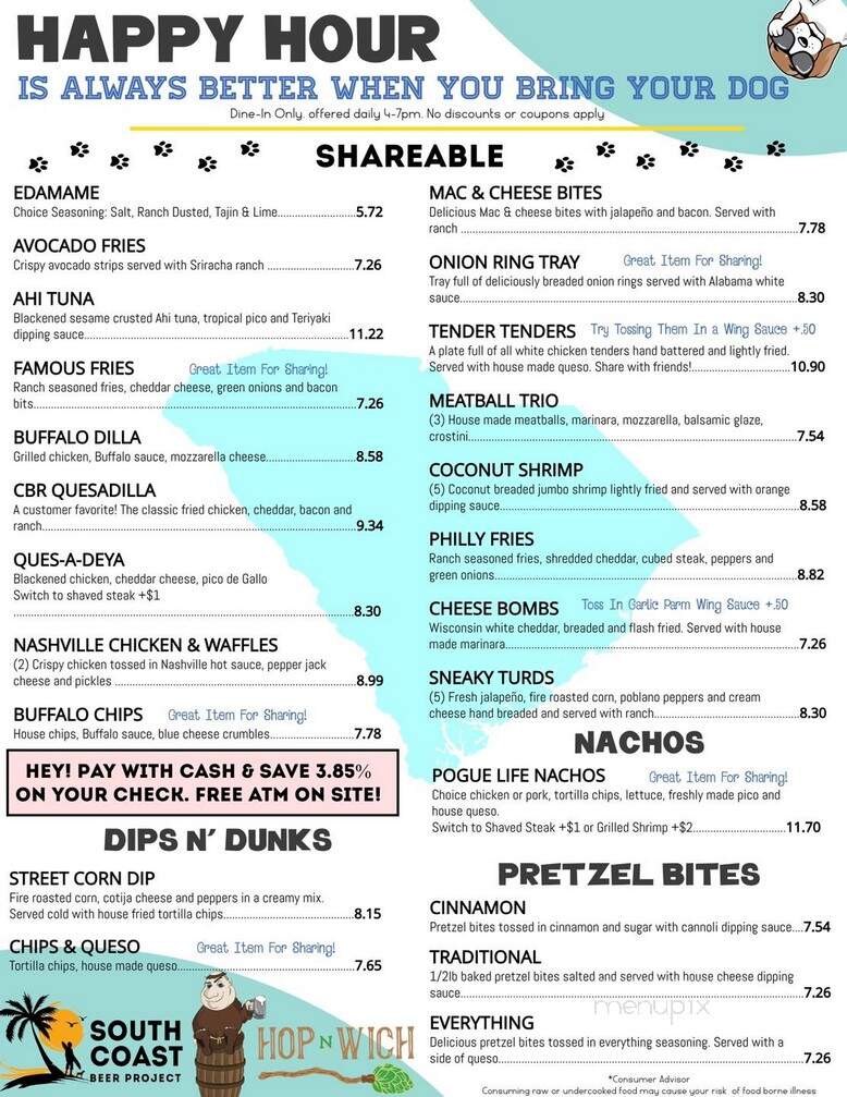 The Sneaky Beagle - Myrtle Beach, SC menu_pic