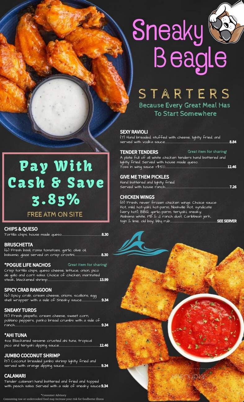The Sneaky Beagle - Myrtle Beach, SC menu_pic
