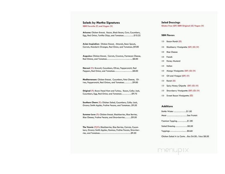 Salads by Martha - Ellenwood, GA menu_pic