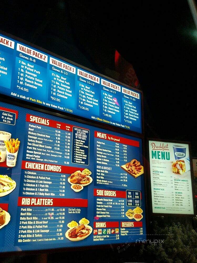 Pappas Bar-B-Q - Houston, TX menu_pic