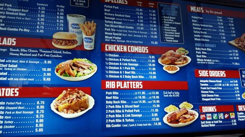 Pappas Bar-B-Q - Houston, TX menu_pic