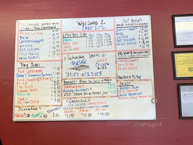 Chef D By The Bay - Vallejo, CA menu_pic
