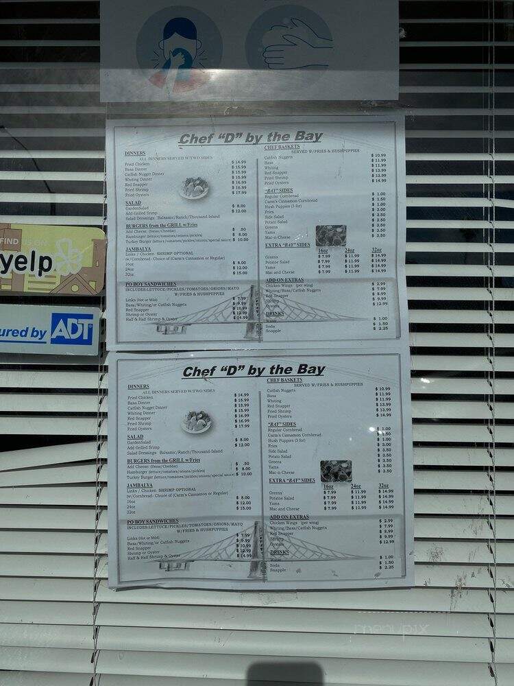 Chef D By The Bay - Vallejo, CA menu_pic