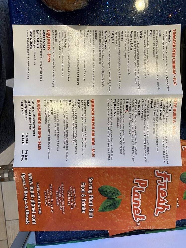 Fresh Planet - Tallmadge, OH menu_pic
