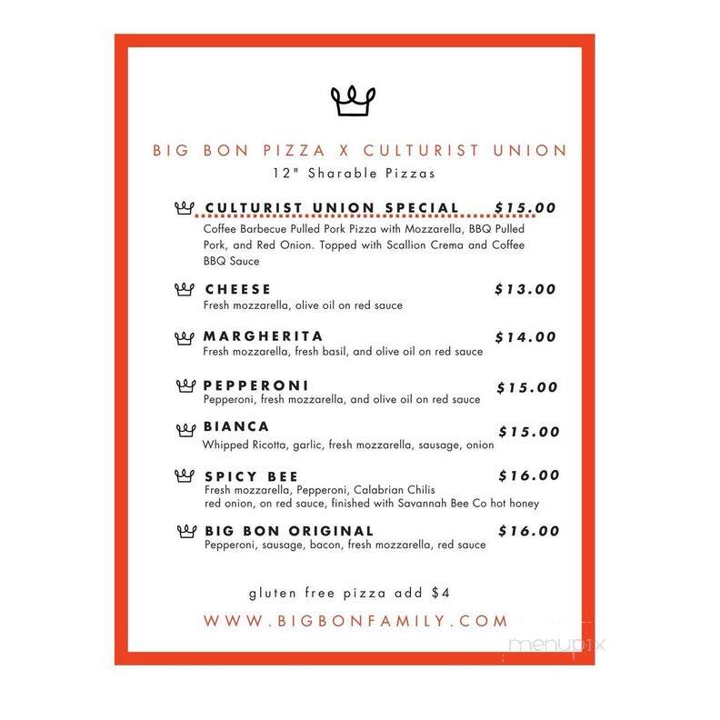 Big Bon Bodega - Savannah, GA menu_pic