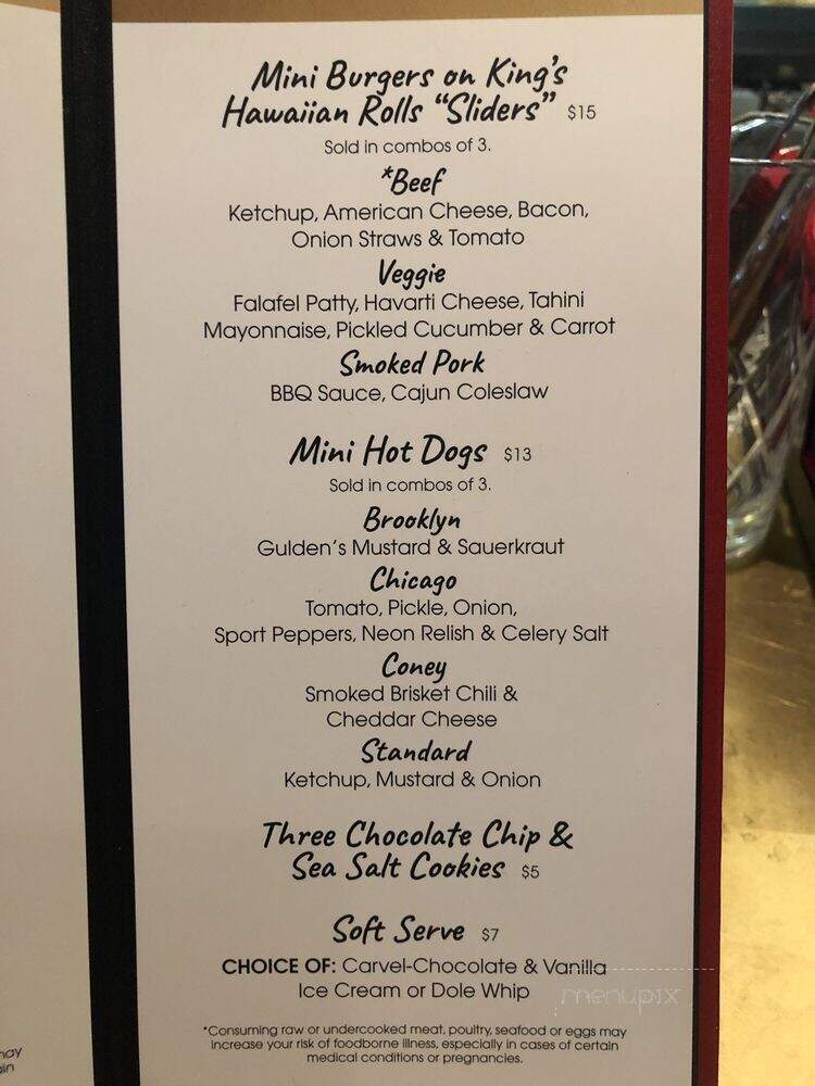 Jimmy Kimmel's Comedy Club - Las Vegas, NV menu_pic