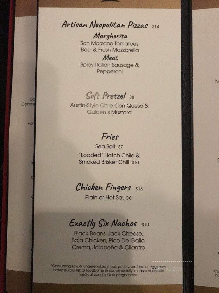 Jimmy Kimmel's Comedy Club - Las Vegas, NV menu_pic