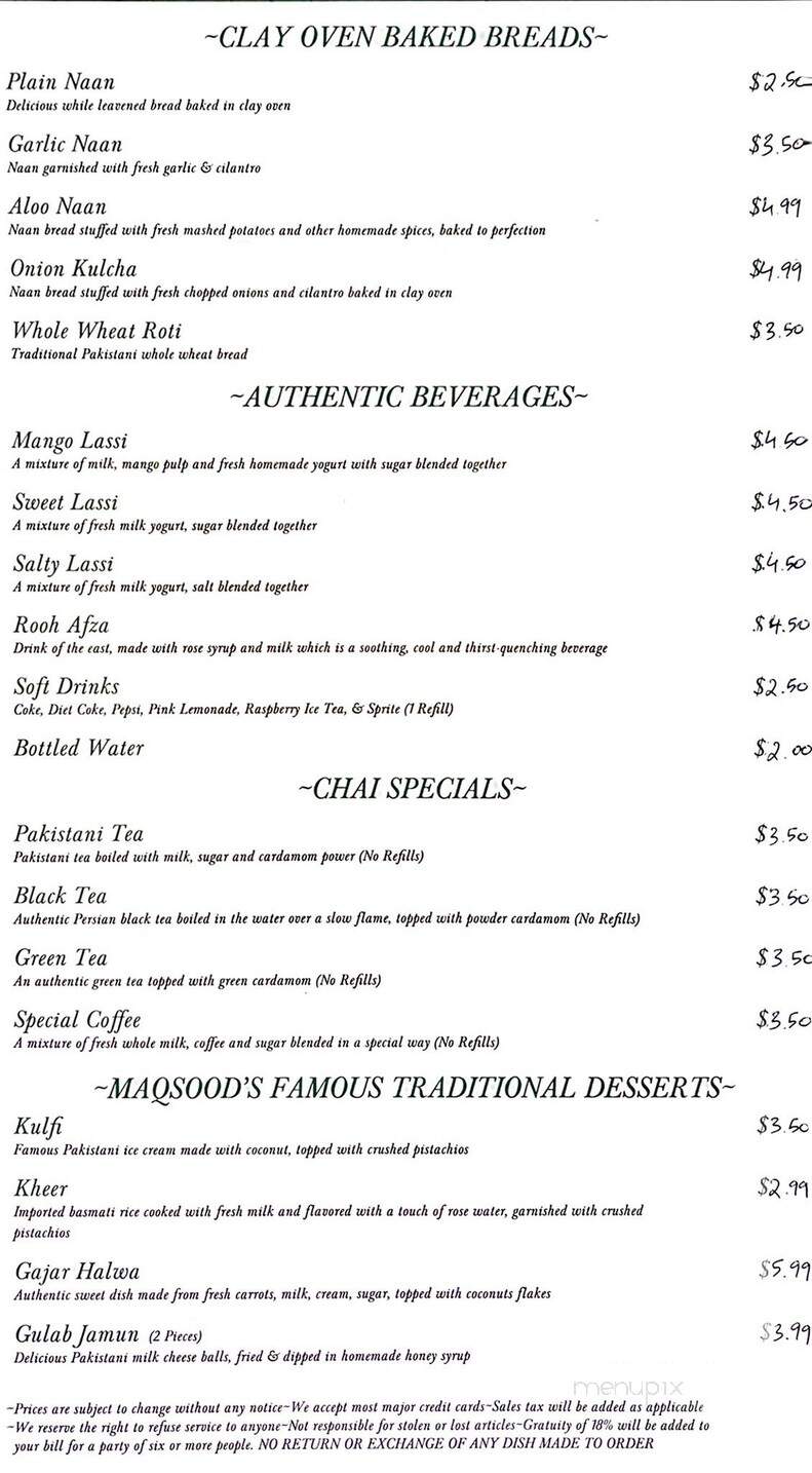 Al Karam Pakistani Cuisine - Riverside, CA menu_pic