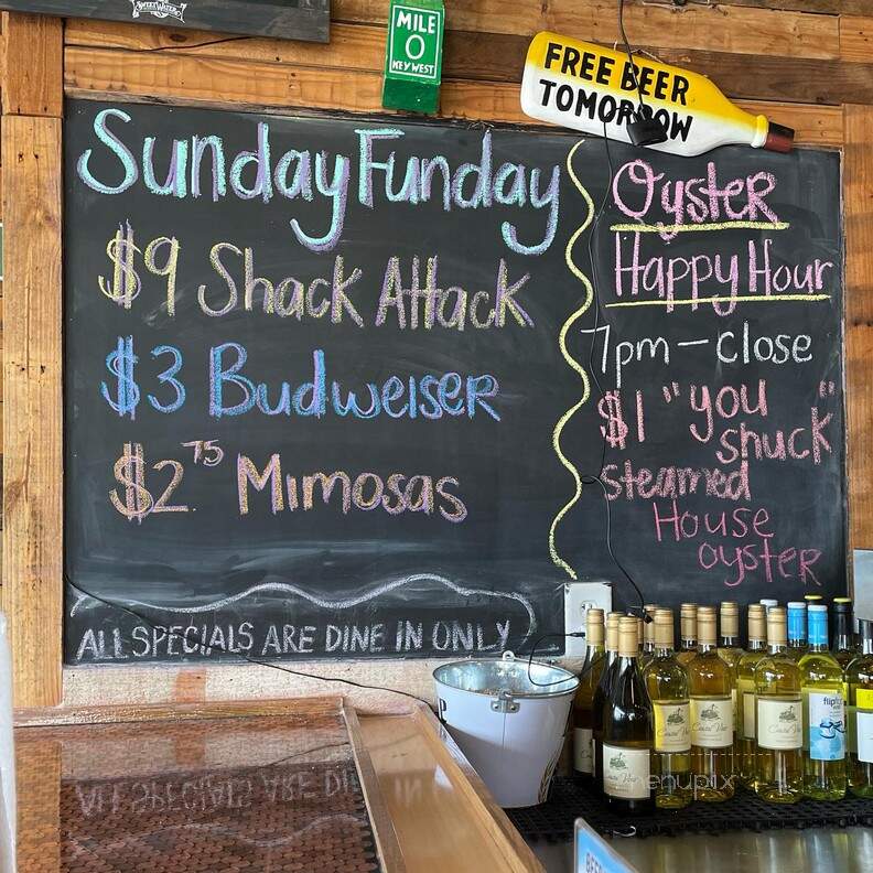 Shuckin' Shack Oyster Bar - Jacksonville, NC menu_pic