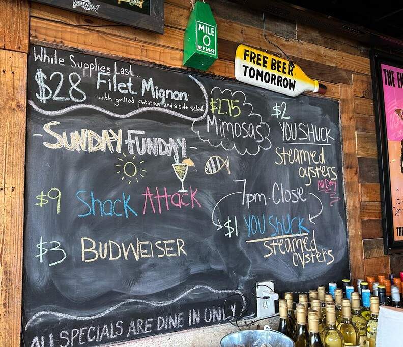 Shuckin' Shack Oyster Bar - Jacksonville, NC menu_pic