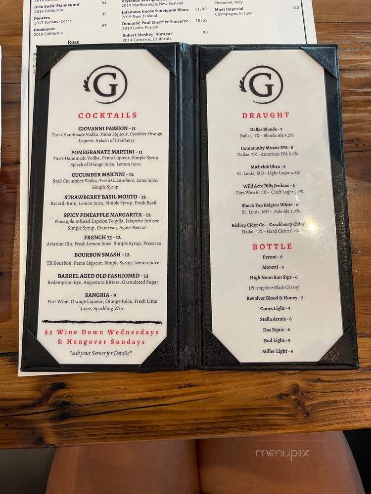 Giovanni - Rockwall, TX menu_pic