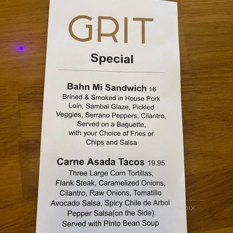 Grit 2C - Caldwell, ID menu_pic