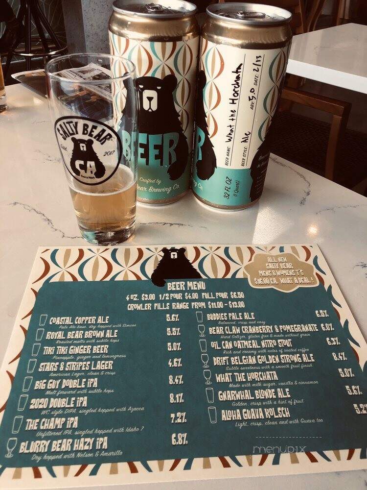 Salty Bear Brewing - Costa Mesa, CA menu_pic