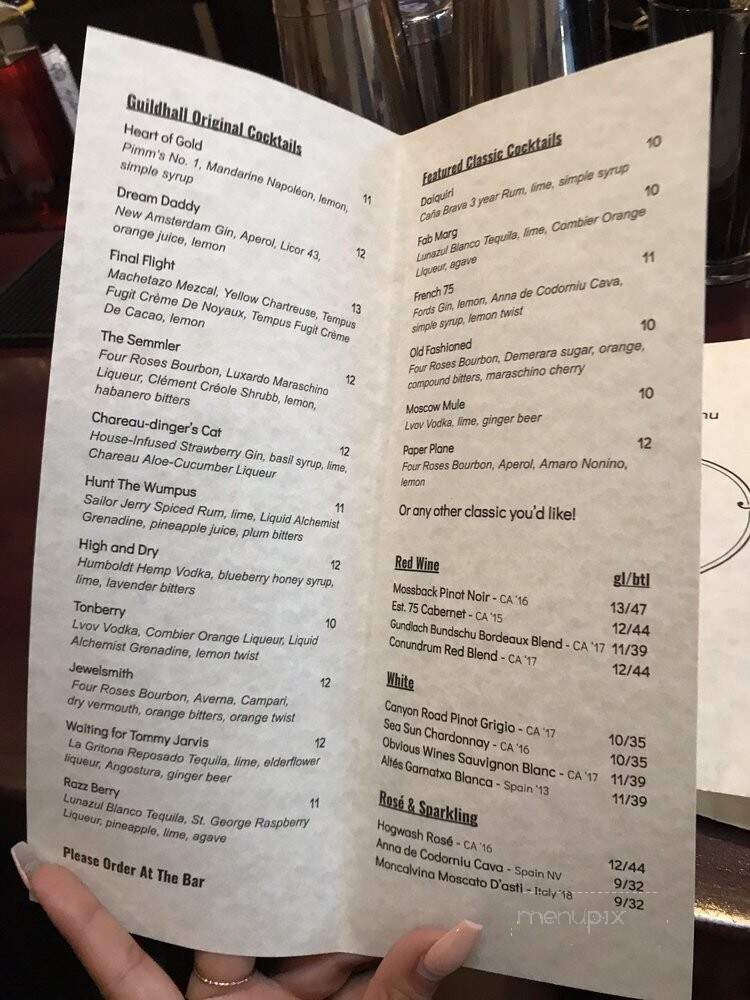 Guildhall - Whittier, CA menu_pic