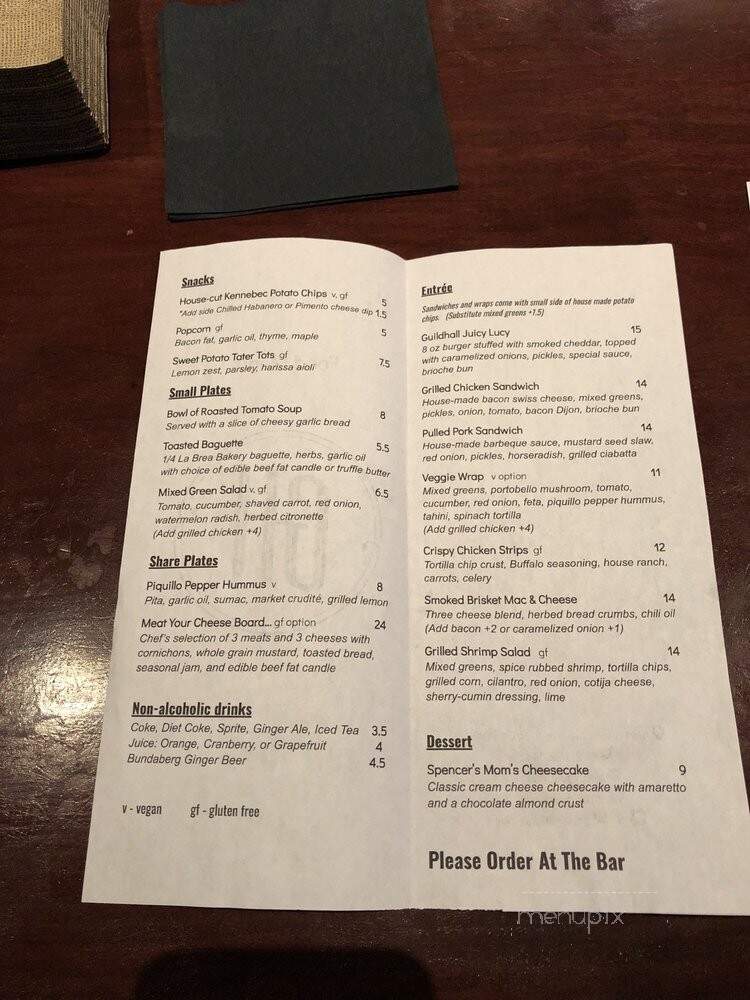 Guildhall - Whittier, CA menu_pic