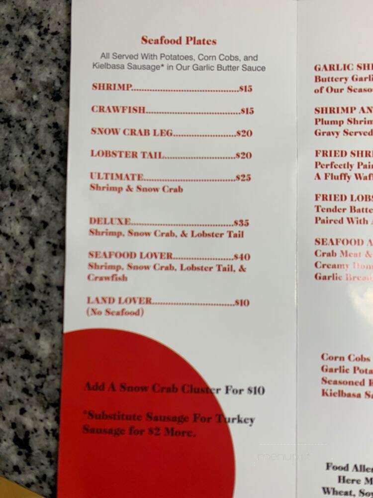 Walking Crab - Garner, NC menu_pic