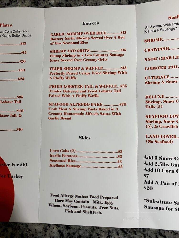 Walking Crab - Garner, NC menu_pic