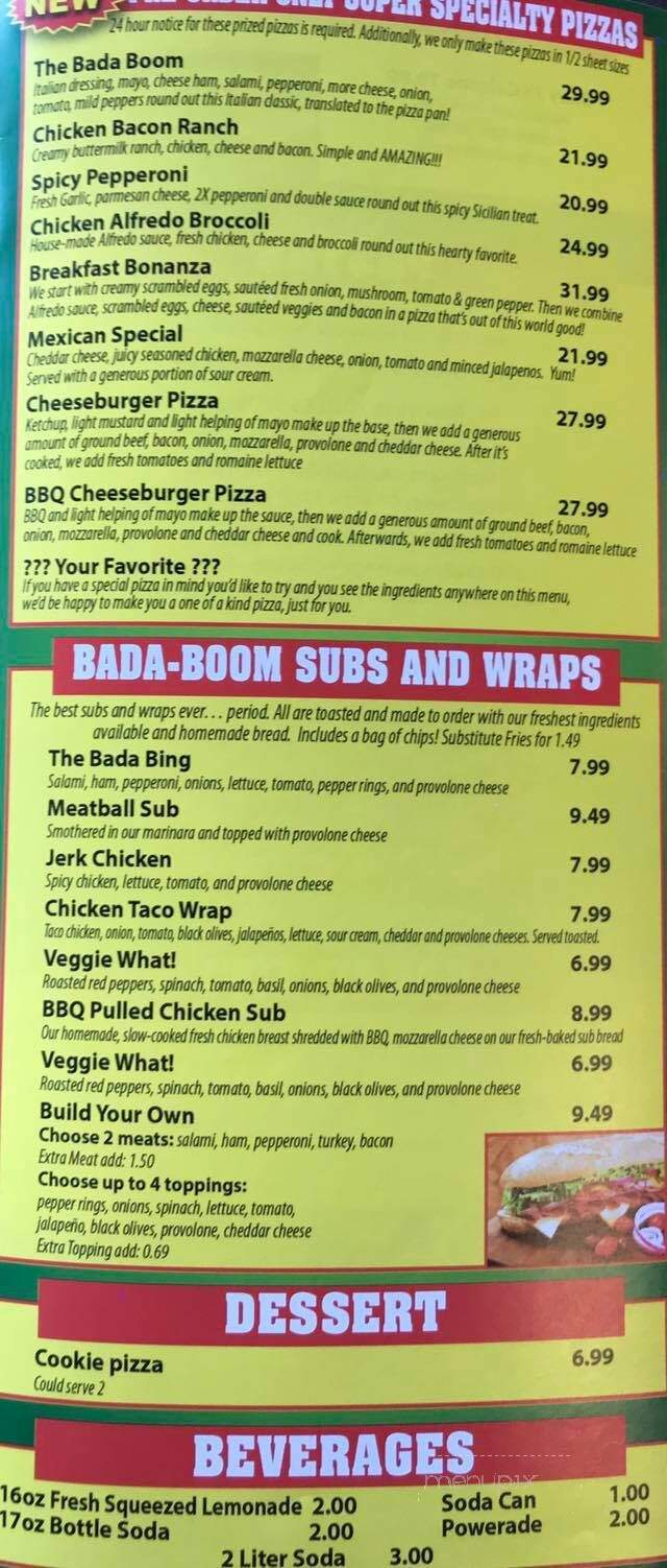 Bada Boom Mentor - Mentor, OH menu_pic