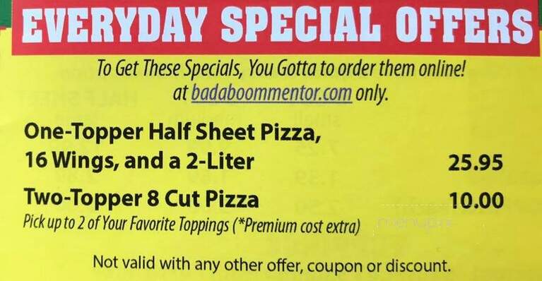 Bada Boom Mentor - Mentor, OH menu_pic