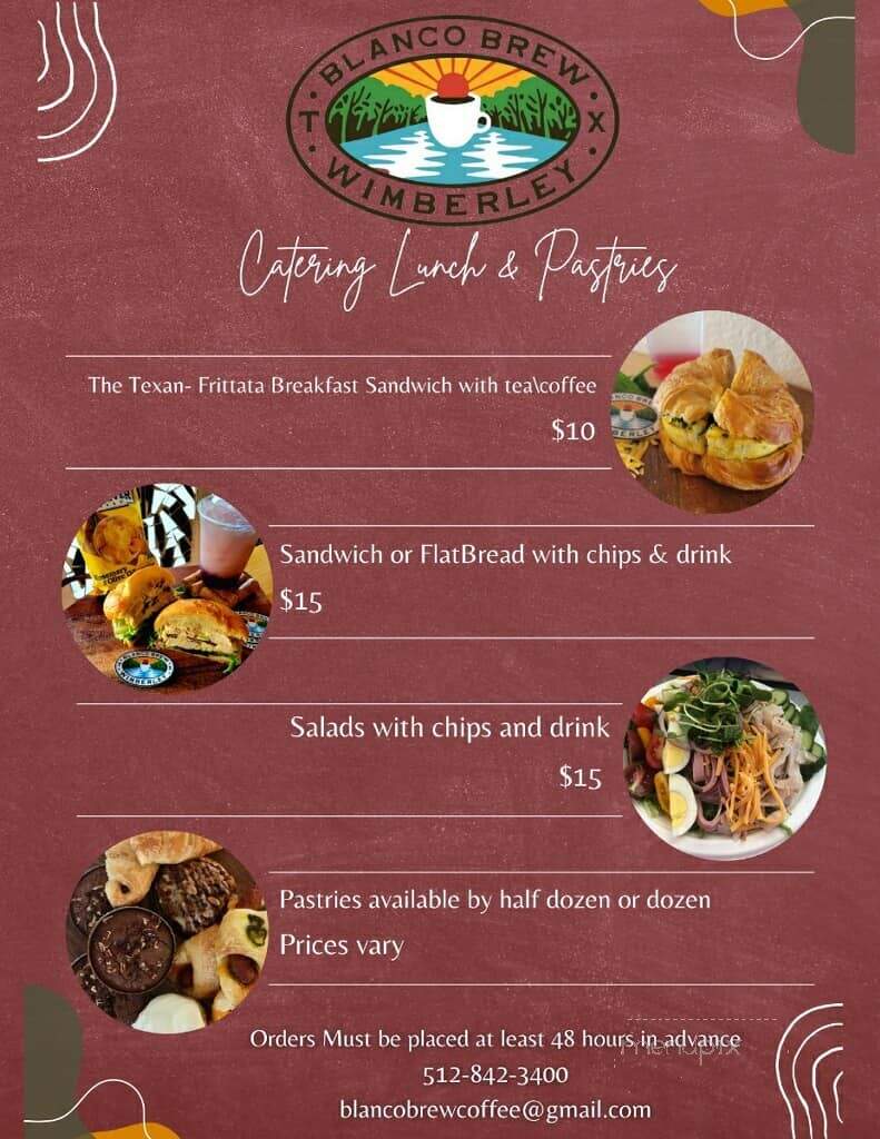 Blanco Brew - Wimberley, TX menu_pic