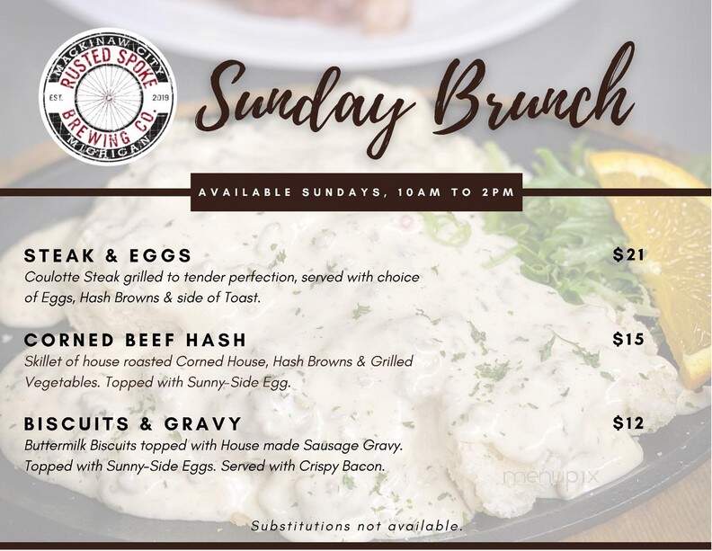 Rusted Spoke Brewing - Mackinaw City, MI menu_pic