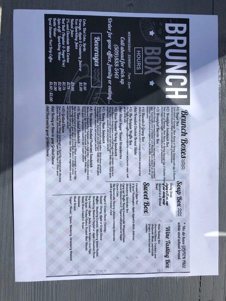 Brunch Box - Chelan, WA menu_pic