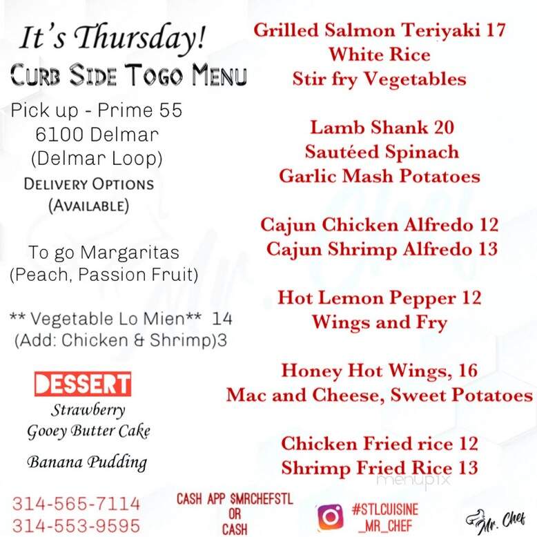 Prime 55 Restaurant & Lounge - St. Louis, MO menu_pic
