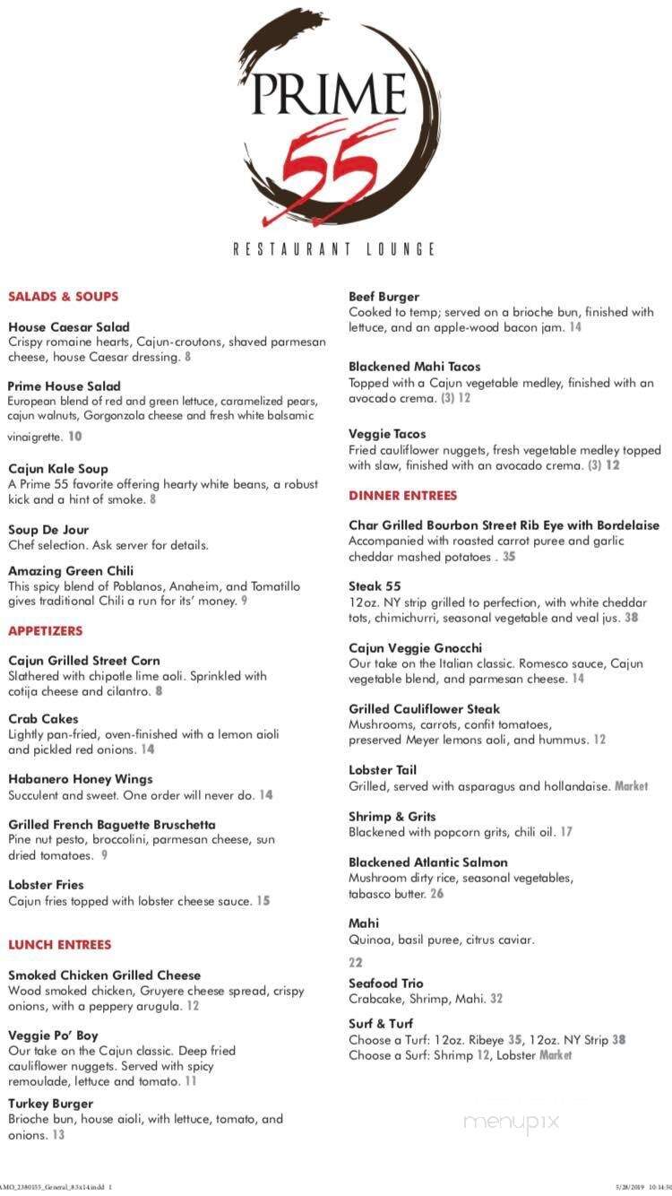 Prime 55 Restaurant & Lounge - St. Louis, MO menu_pic
