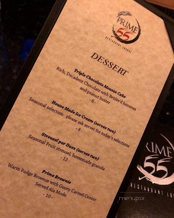 Prime 55 Restaurant & Lounge - St. Louis, MO menu_pic